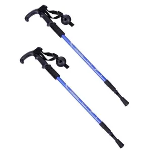 1 Pair Adjustable Telescopic Hiking Climbing Walking Stick Trekking Pole Anti-shock Anti-skid Alpenstock