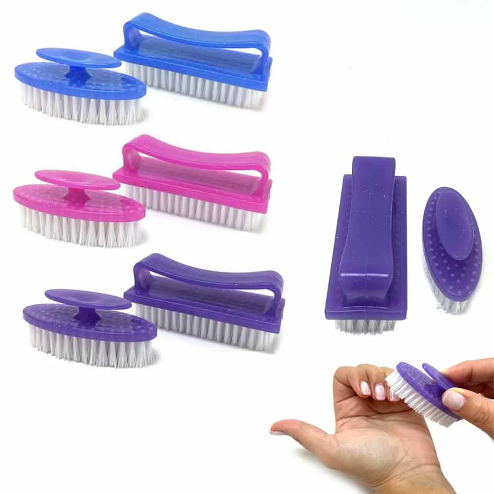 12 PC Nail Brush Set Cleaning Scrub Manicure Pedicure Fingernail Brushes Toes