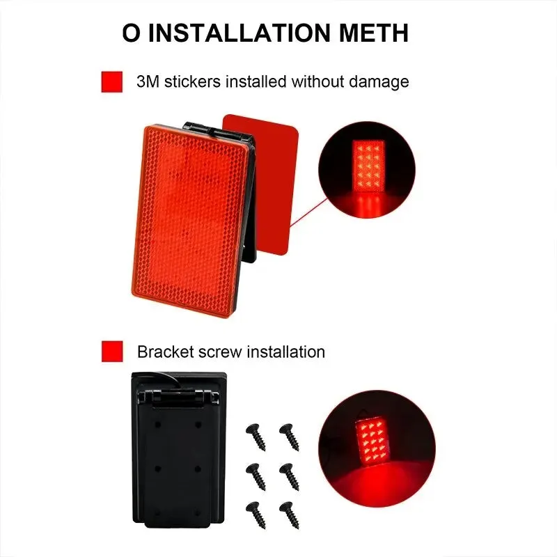 12V F1 Style 3Rd Led Brake Pilot Lights For Car Motorcycle 15 Led Rear Tail Lights Abs Auto Warning Reverse Stop Safety Lamps Drl