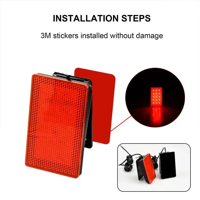 12V F1 Style 3Rd Led Brake Pilot Lights For Car Motorcycle 15 Led Rear Tail Lights Abs Auto Warning Reverse Stop Safety Lamps Drl
