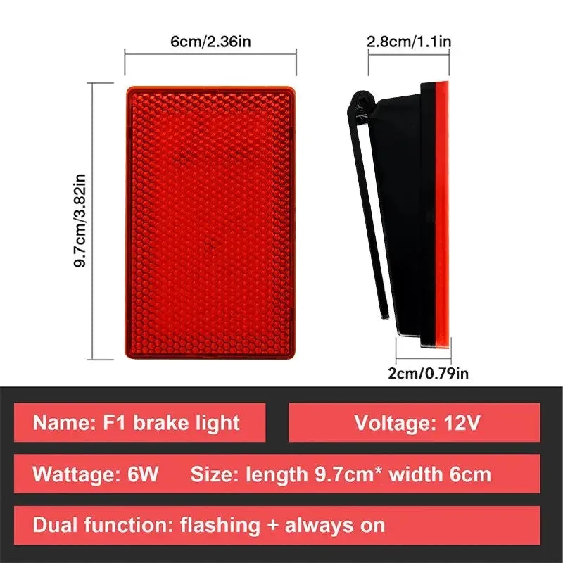 12V F1 Style 3Rd Led Brake Pilot Lights For Car Motorcycle 15 Led Rear Tail Lights Abs Auto Warning Reverse Stop Safety Lamps Drl