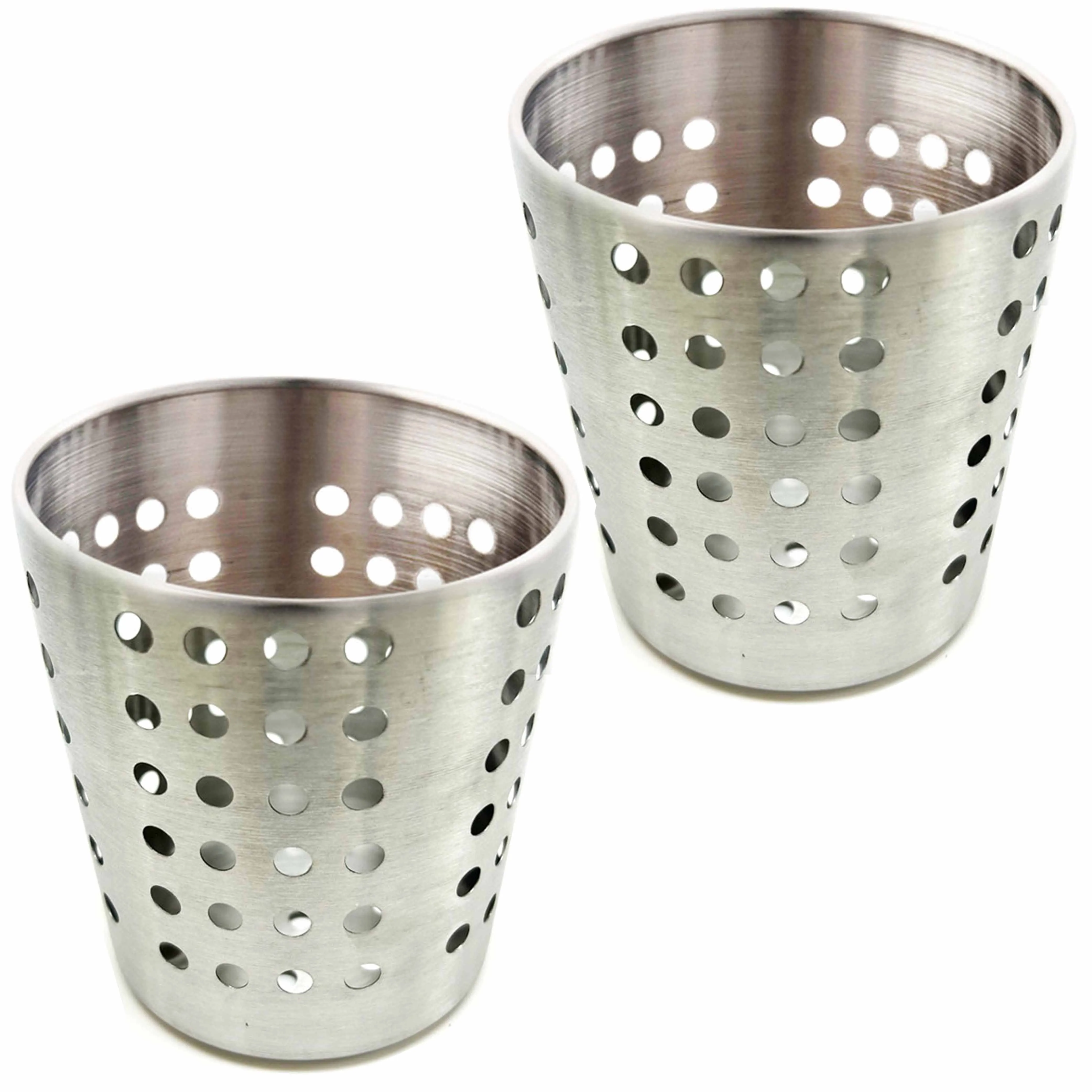 2 Kitchen Utensil Holder Utility Sturdy Stainless Silverware Holder Home Office