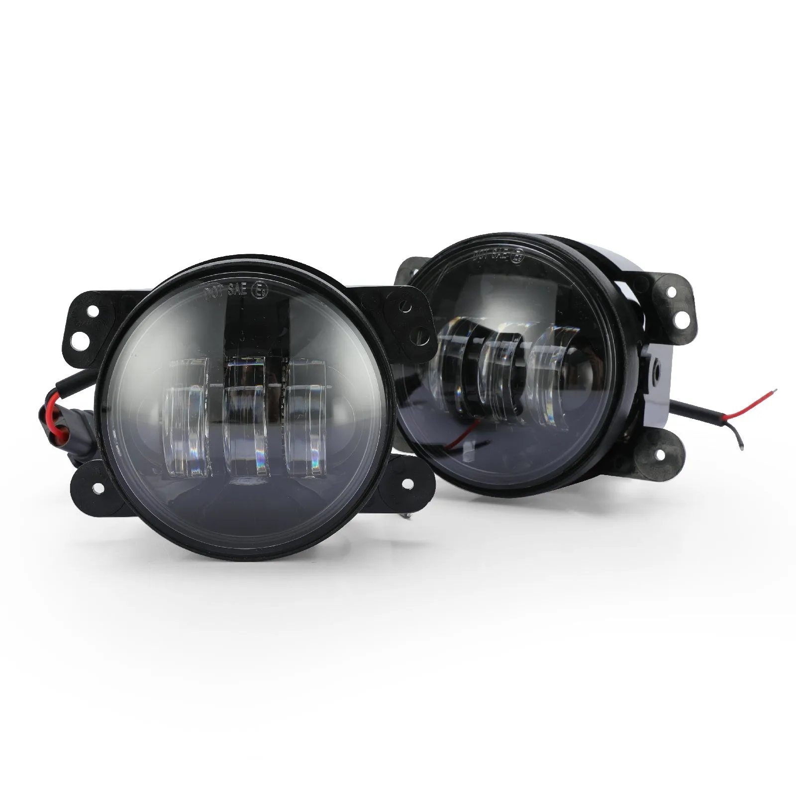 4-Inch Round LED Fog  Compatible with Jeep Wrangler Dodge LED Lighting Switch With Wire Group