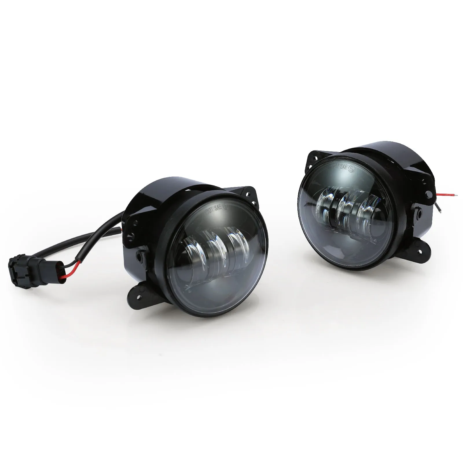 4-Inch Round LED Fog  Compatible with Jeep Wrangler Dodge LED Lighting Switch With Wire Group