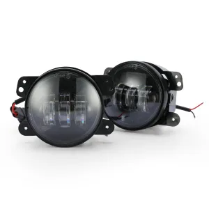 4-Inch Round LED Fog  Compatible with Jeep Wrangler Dodge LED Lighting Switch With Wire Group