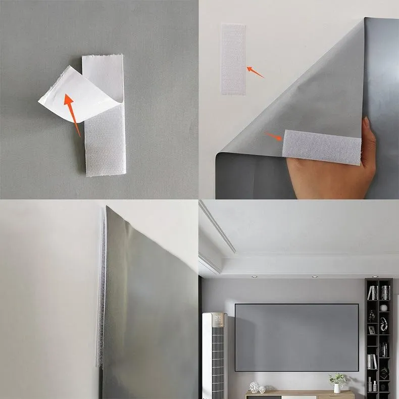 84 Folding Anti-light Projection Curtain - 16 9 186x105cm - Metal