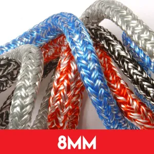 8mm Kingfisher Melange Braid on Braid Rope