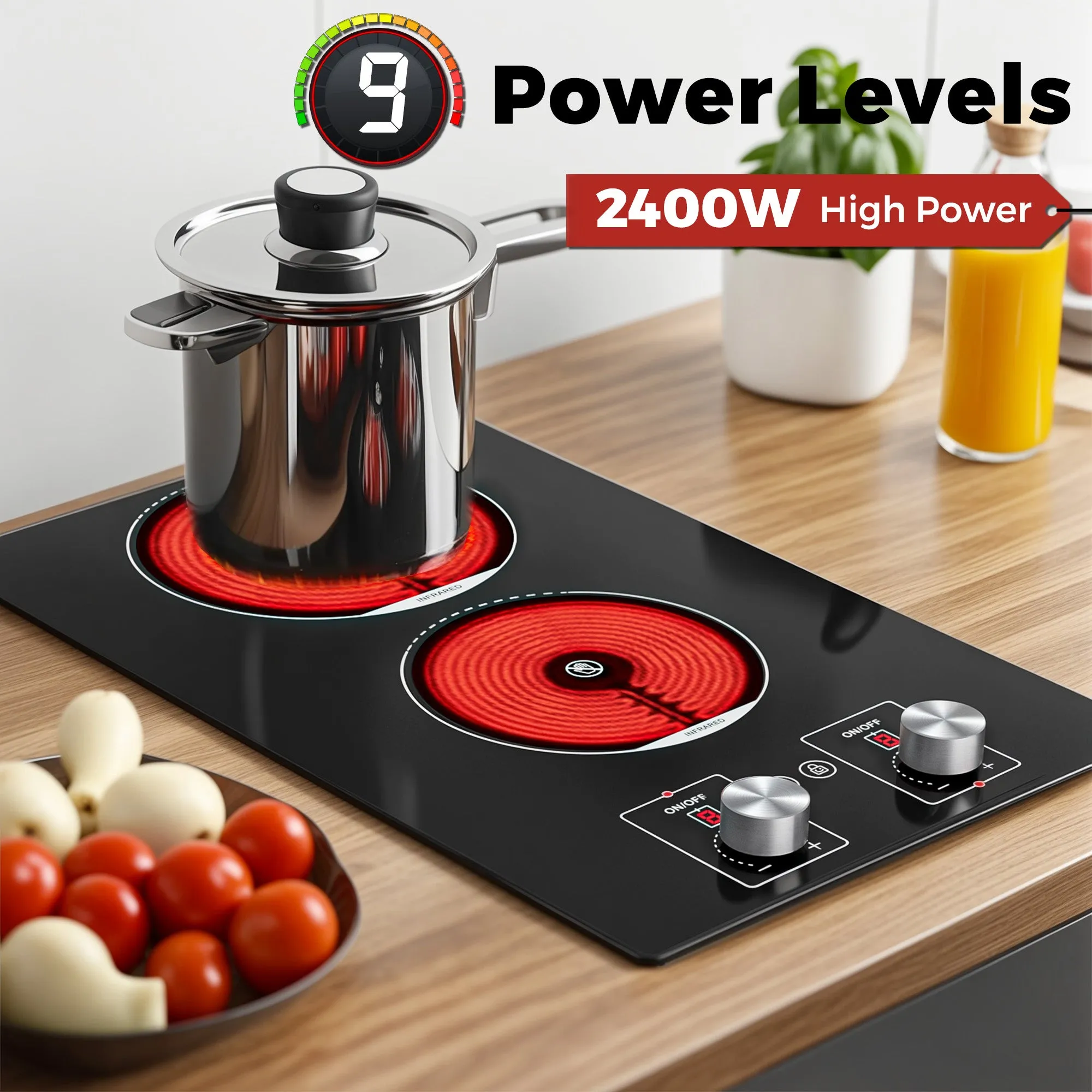 Advwin 2 Burner Electric Cooktop