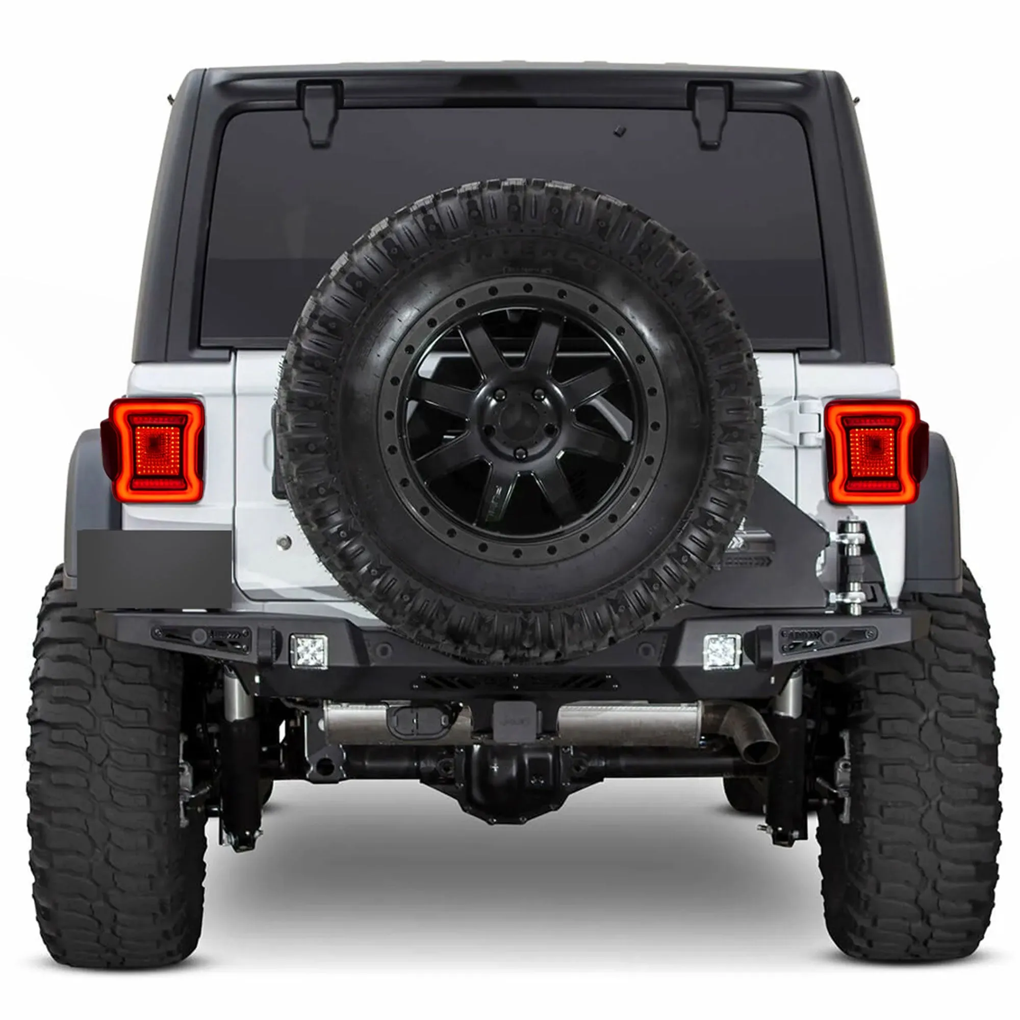 AMERICAN MODIFIED Red V2 Tunnel Tail Lights for 2007-2018 Jeep Wrangler JK/JKU