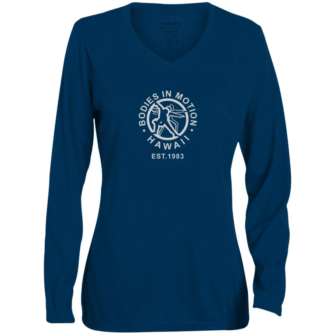 Bodies in Motion  Ladies' Moisture-Wicking Long Sleeve V-Neck Tee