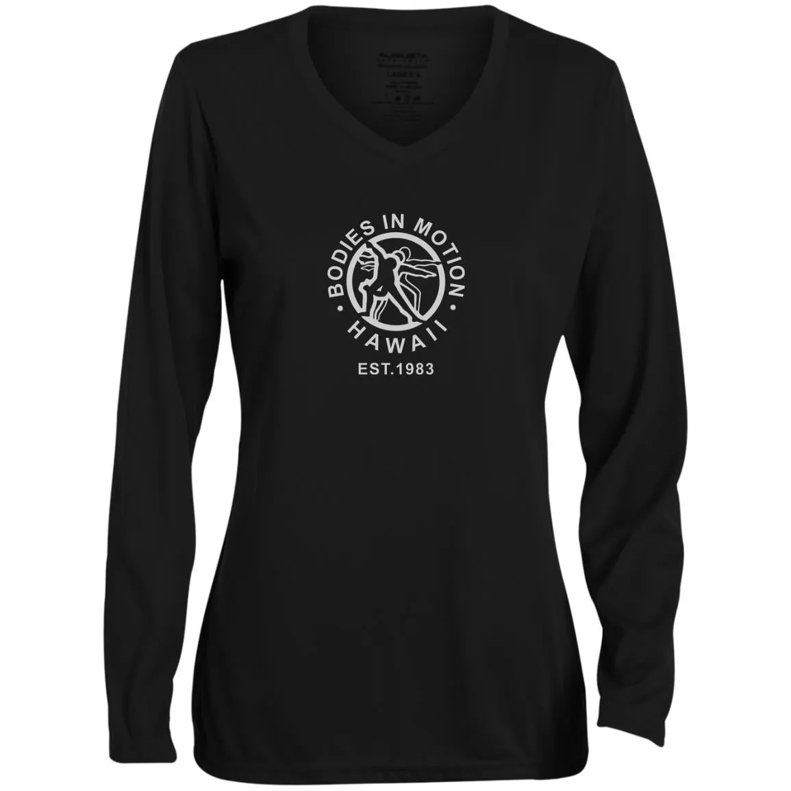 Bodies in Motion  Ladies' Moisture-Wicking Long Sleeve V-Neck Tee
