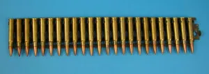 British .303 Dummy Cartridges in Hotchkiss Feed Strip