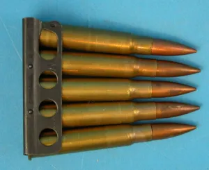British .303 Dummy Cartridges in WW2 Clip
