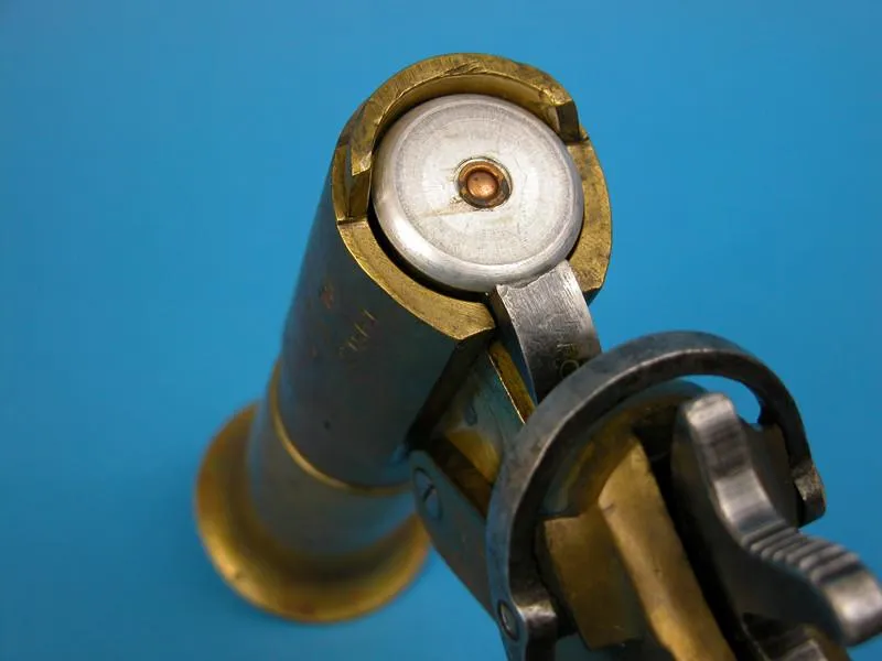 British/Australian 1-inch Brass Mk III Signal Pistol With Original Leather Holster
