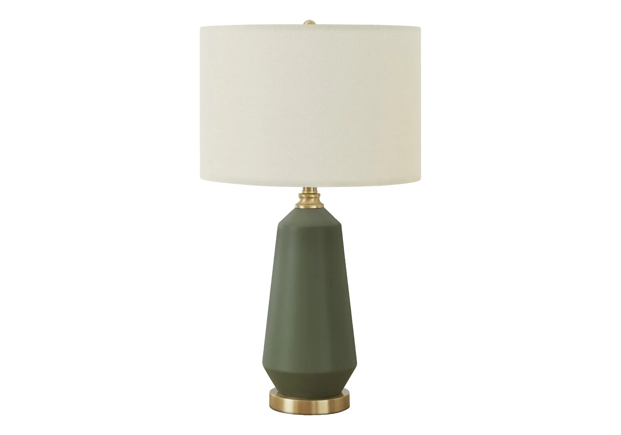 EcoGlow: 26"H Green Ceramic Table Lamp - Illuminate Your Space with Contemporary Elegance