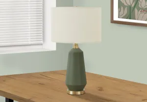 EcoGlow: 26"H Green Ceramic Table Lamp - Illuminate Your Space with Contemporary Elegance