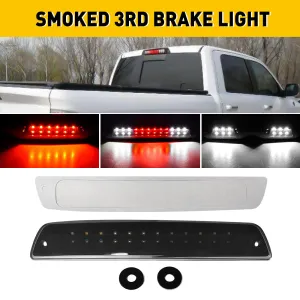 For 1994-2001 Dodge Ram 1500/2500/3500 Smoke 3rd LED Brake Light Cargo Lamp High Mount Brake Light Replacement (Switchable Cargo/Brake Light)