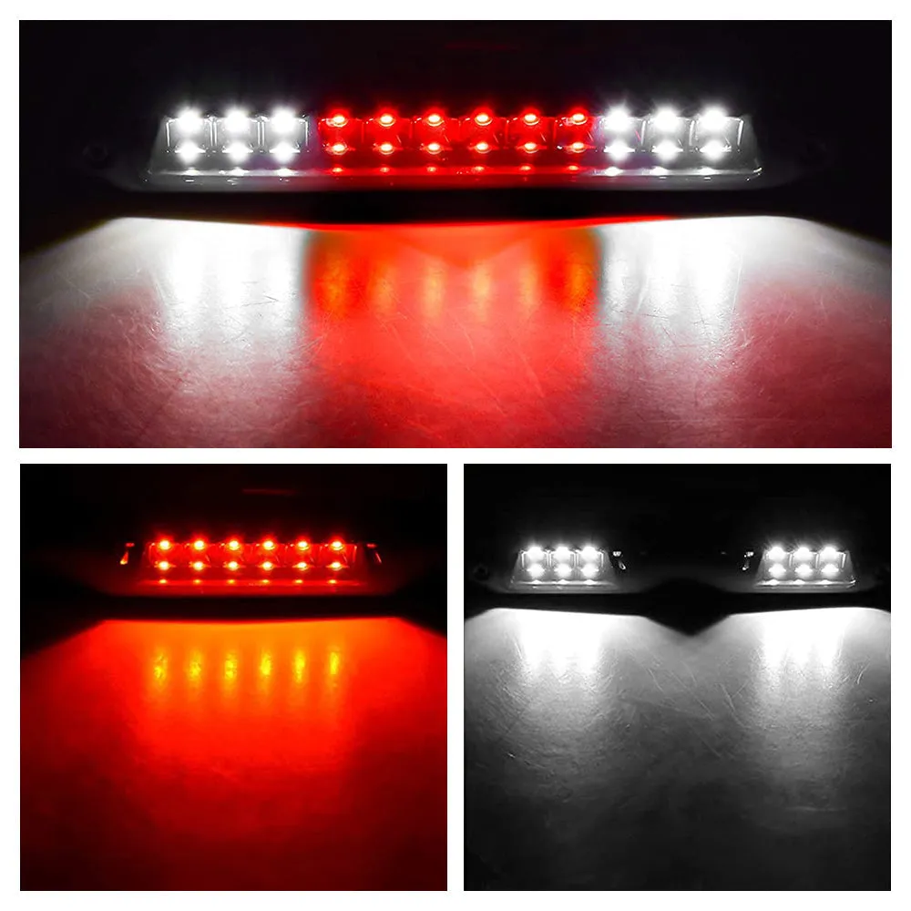 For 1994-2001 Dodge Ram 1500/2500/3500 Smoke 3rd LED Brake Light Cargo Lamp High Mount Brake Light Replacement (Switchable Cargo/Brake Light)