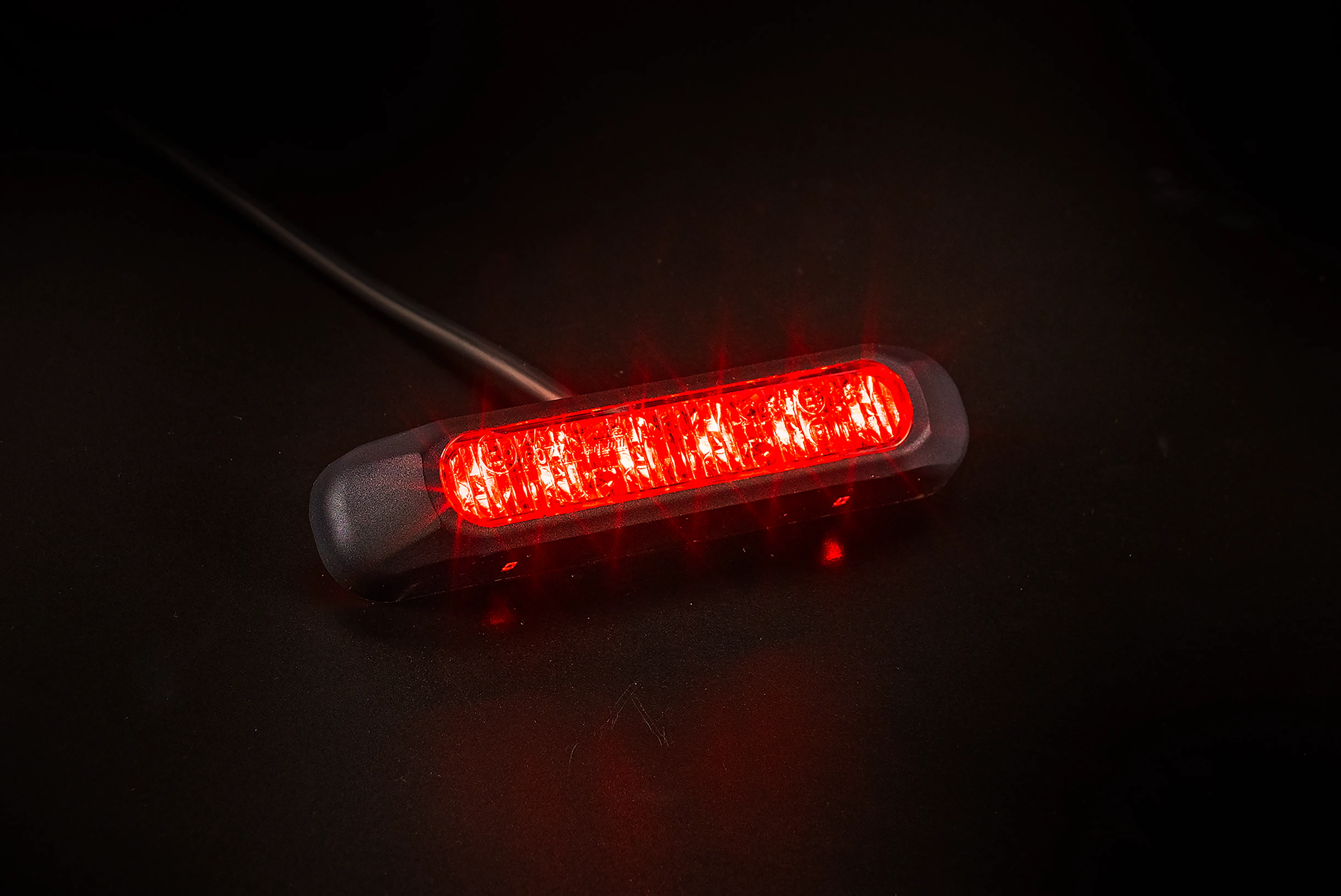 Firstom Enhanced LED Strobe Light with Dark Smoked Lens, Red - Optimal Visibility