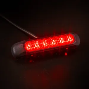Firstom Enhanced LED Strobe Light with Dark Smoked Lens, Red - Optimal Visibility