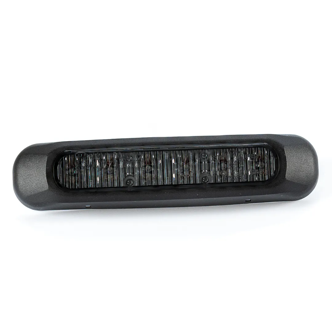 Firstom Enhanced LED Strobe Light with Dark Smoked Lens, Red - Optimal Visibility