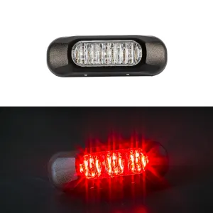 Fristom Red 3 x LED Hazard Strobe Light / Clear Lens