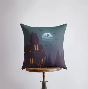 Haunted House Pillow Cover | Fall Décor | Halloween Pillows | Halloween Décor | Fall Throw Pillows | Cute Throw Pillows