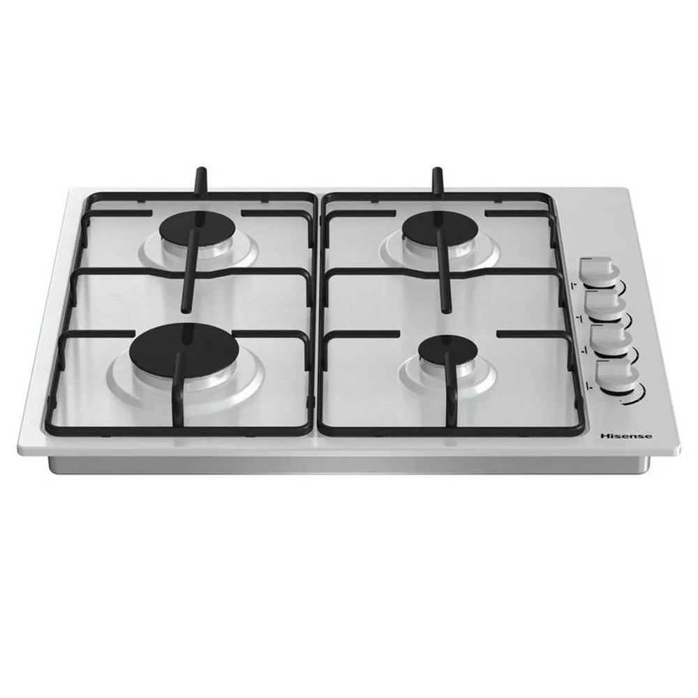 Hisense GM642XSUK 58cm Gas Hob  Stainless Steel