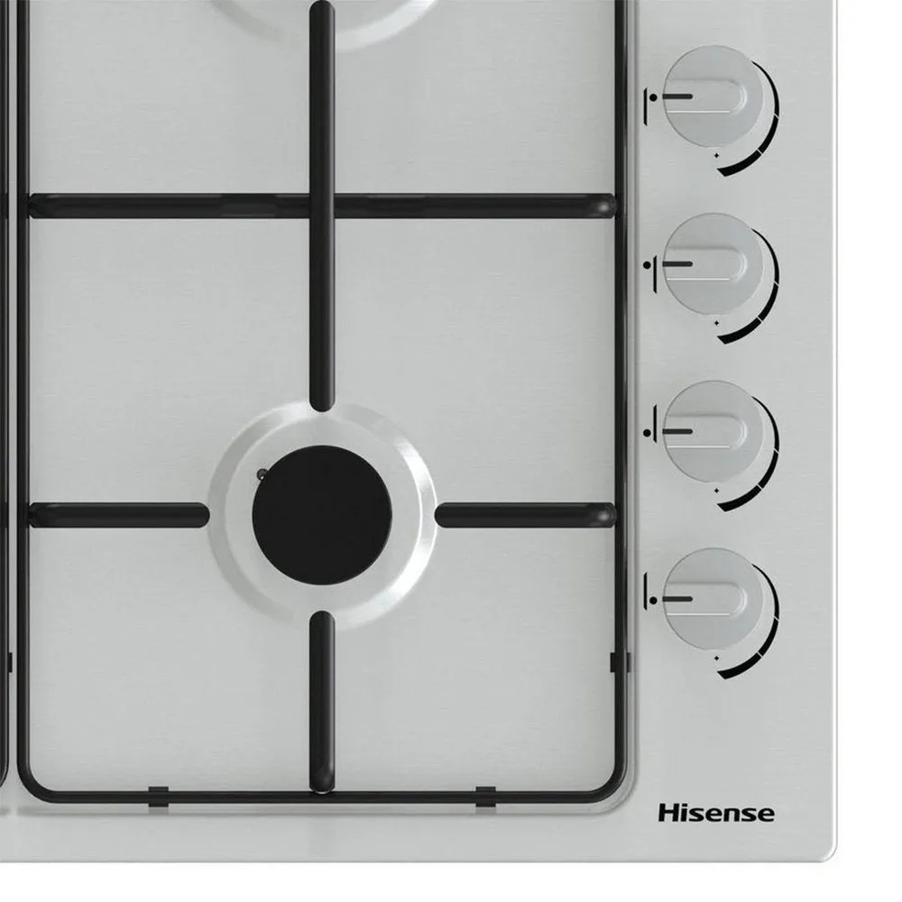 Hisense GM642XSUK 58cm Gas Hob  Stainless Steel