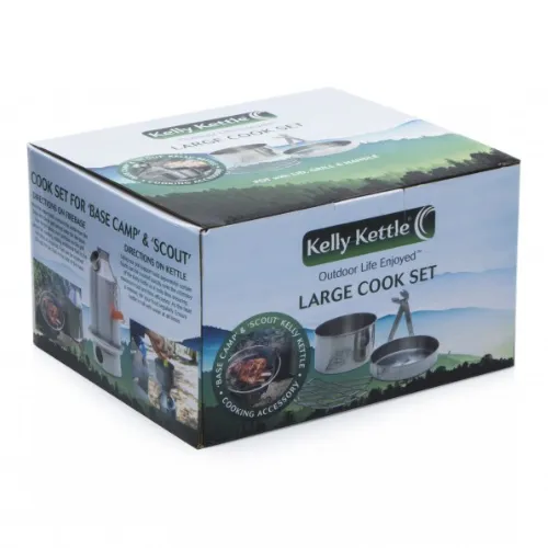 Kelly Kettle | Cook Set (Stainless Steel) - Large for Base Camp or Scout Models