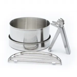 Kelly Kettle | Cook Set (Stainless Steel) - Large for Base Camp or Scout Models