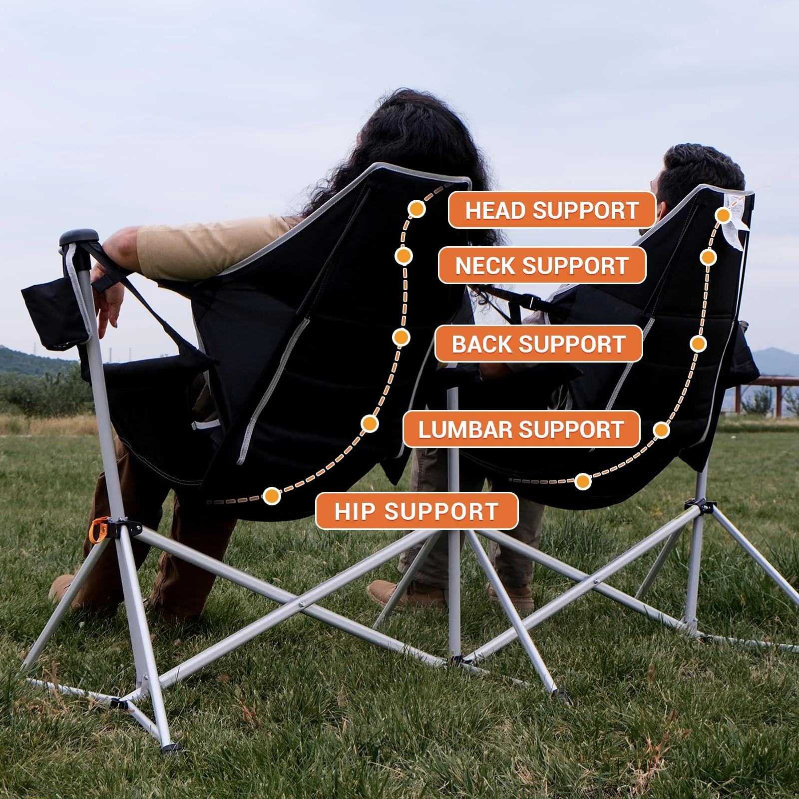 KingCamp ORCHID C30 Heavy Duty Oversize Double Hammock Camping Chairs