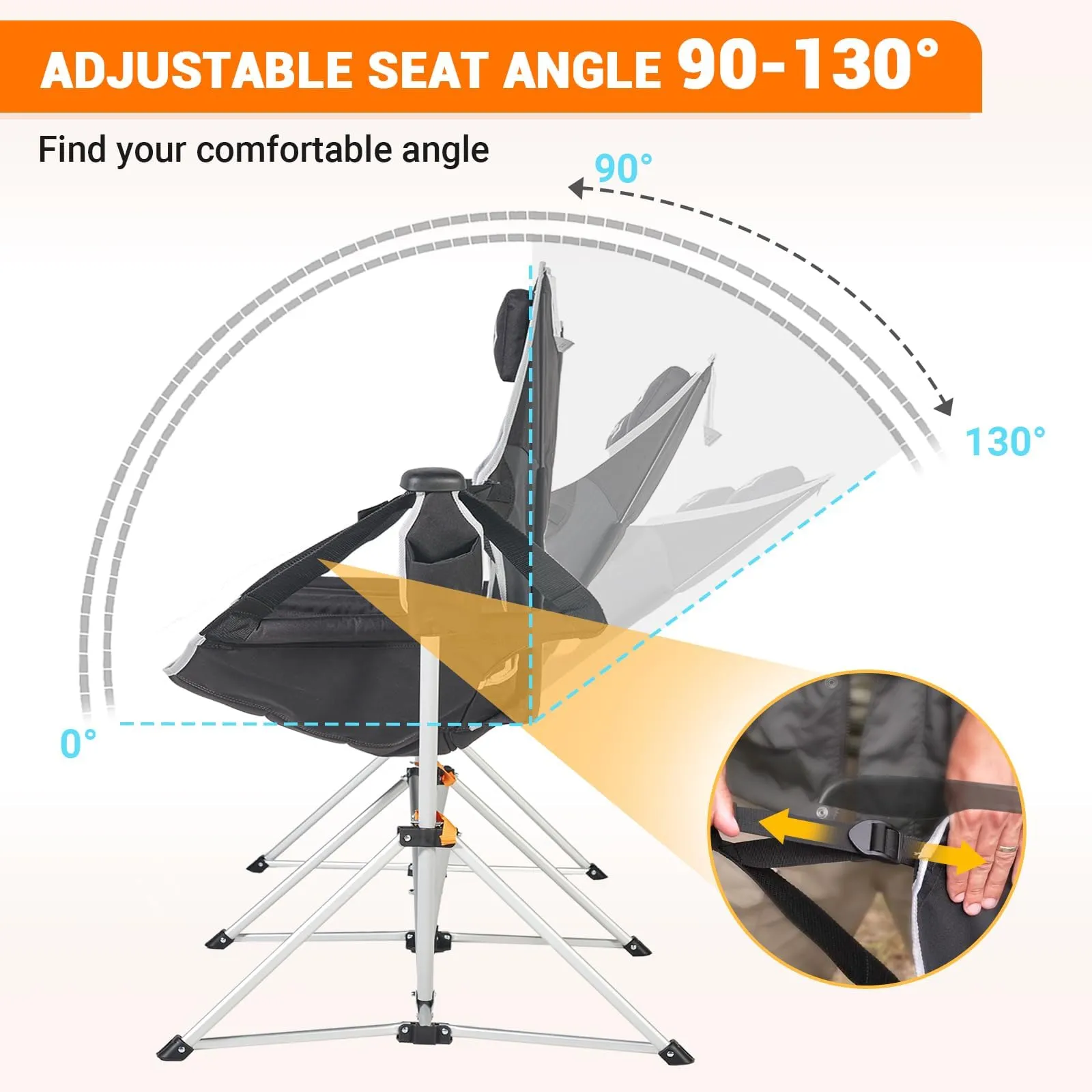 KingCamp ORCHID C30 Heavy Duty Oversize Double Hammock Camping Chairs