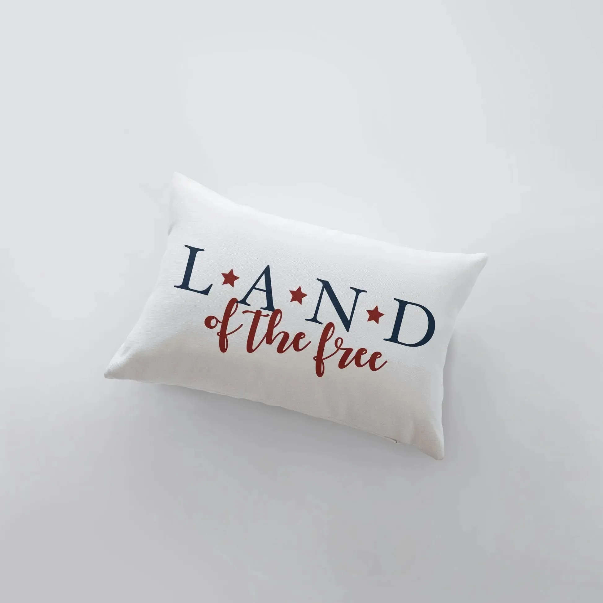 Land of the Free | 18x12 | Fourth of July | Pillow Cover | Memorial Gift | Home Décor | Freedom Pillow | Throw Pillows | Bedroom Décor