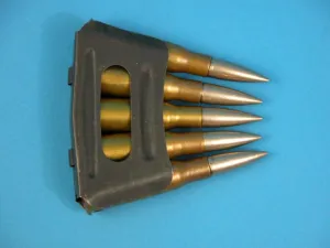 Lebel Dummy Cartridges in 5-Rd Clip (Pointed Nose)