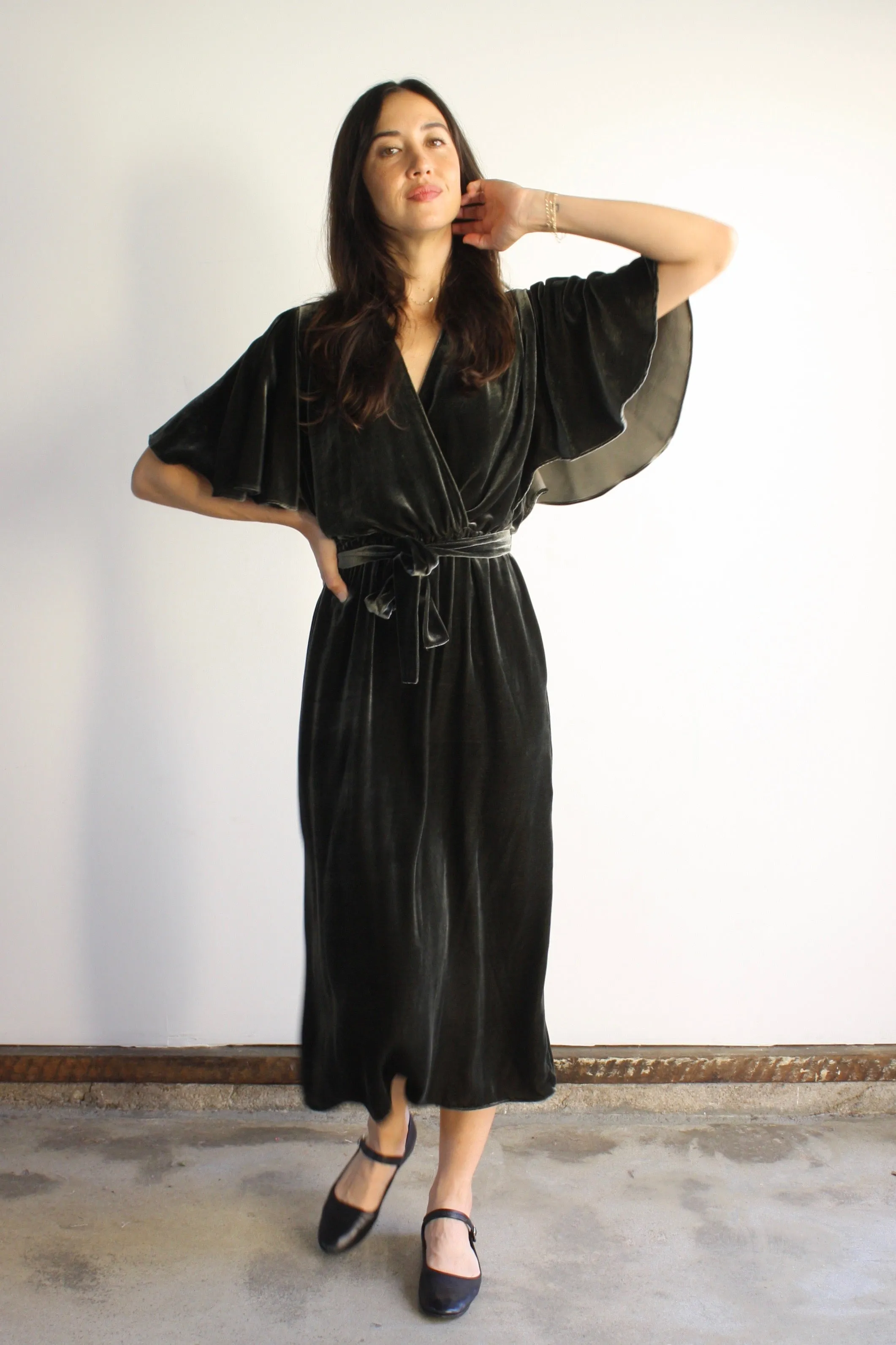 Lila Dress - Bark Silk Velvet