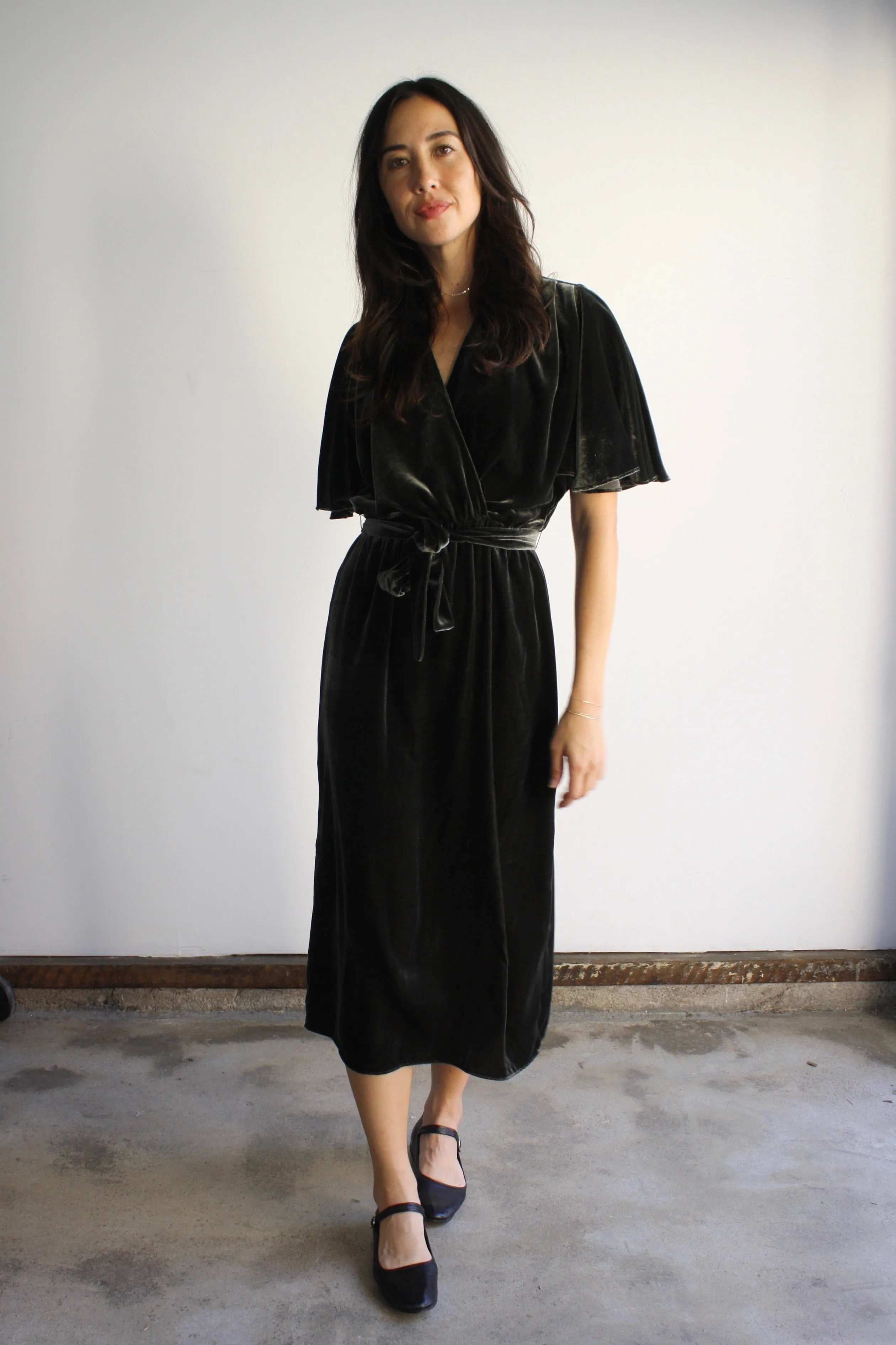 Lila Dress - Bark Silk Velvet