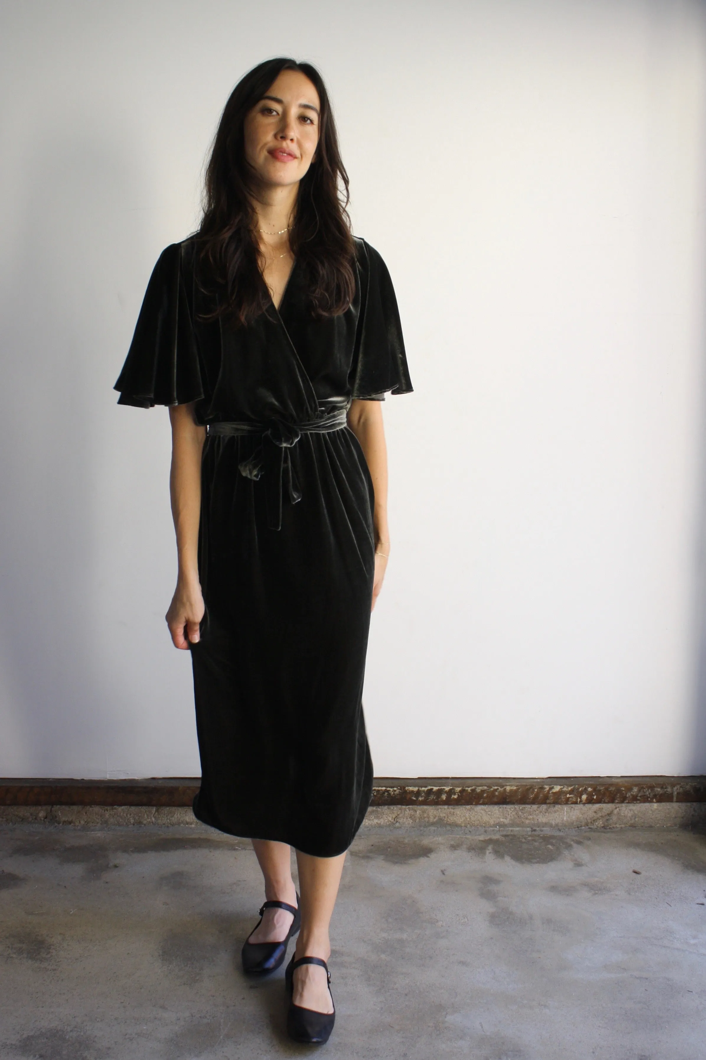 Lila Dress - Bark Silk Velvet