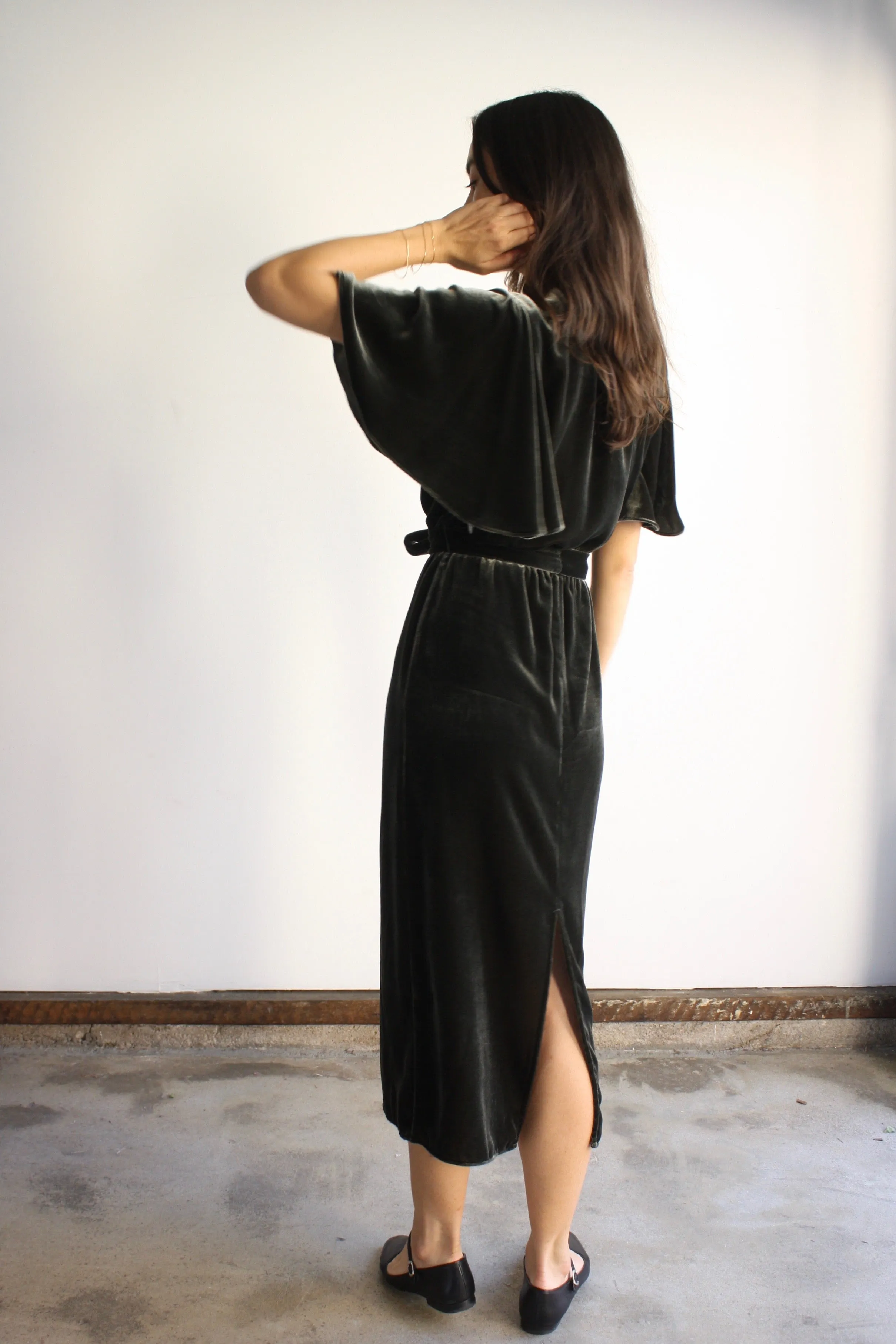 Lila Dress - Bark Silk Velvet