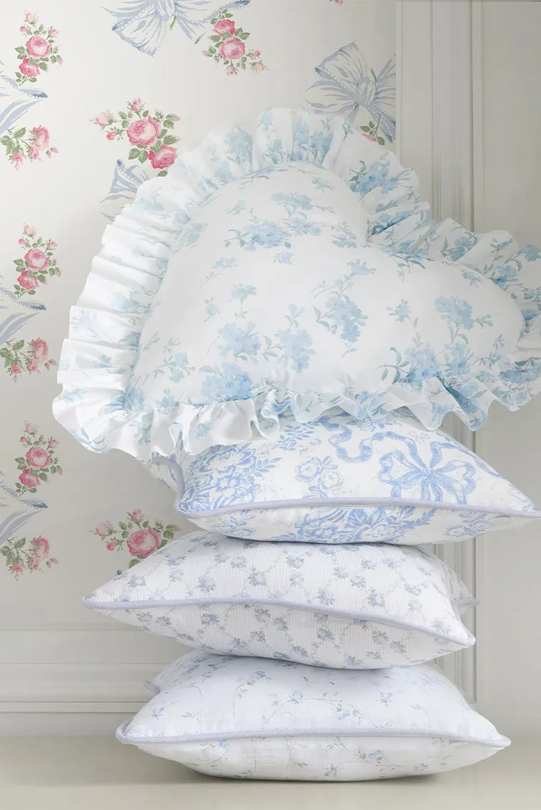 Linen Throw Pillow - BLISSFUL BLUE