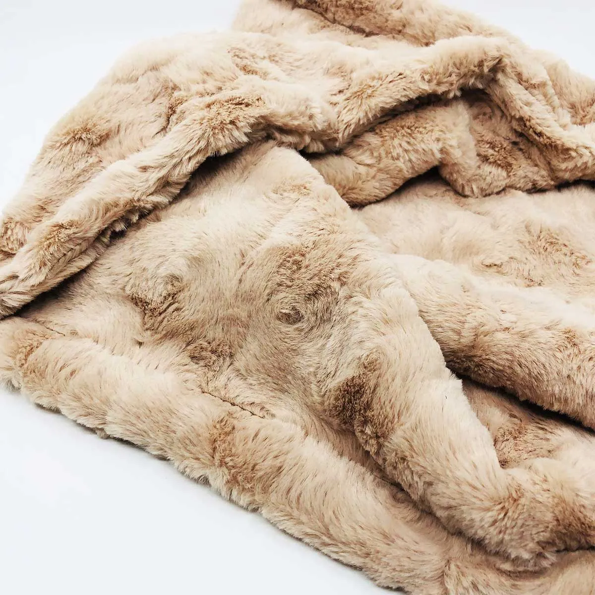 Minky Pet Blankets in Camel Rosette Pattern