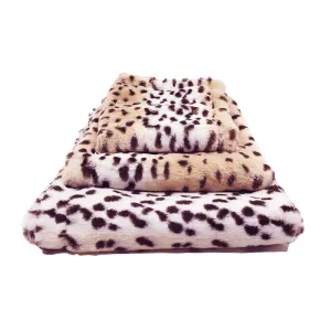 Minky Pet Blankets in Snow Leopard Pattern