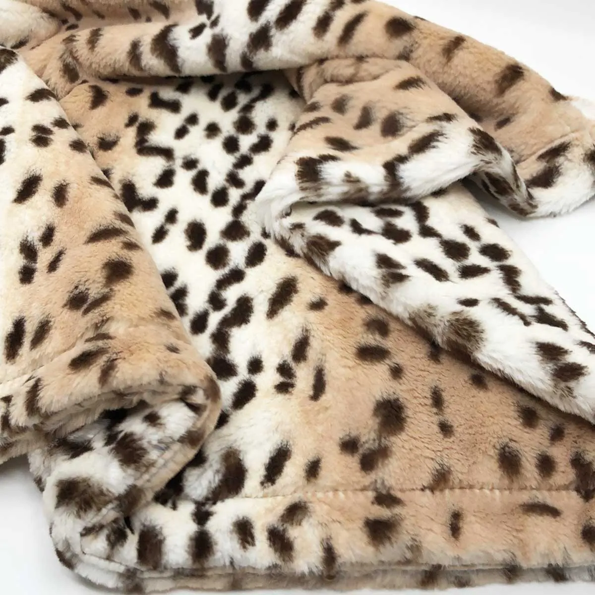 Minky Pet Blankets in Snow Leopard Pattern