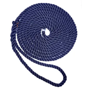 New England Ropes 1/2" Premium 3-Strand Dock Line - Navy Blue - 25