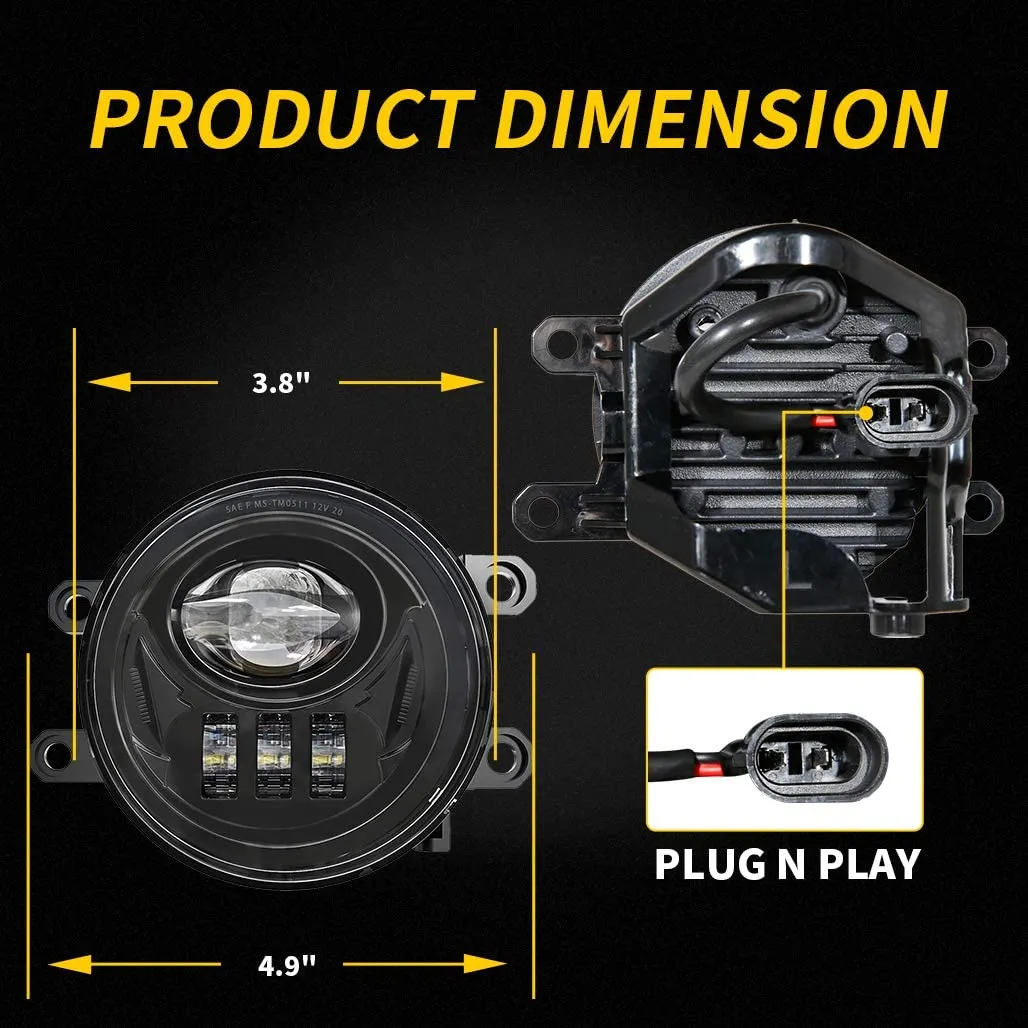 New LED Fog Lights for 2016-2022 Tacoma 2014-2022 4Runner 2014-2019 Tundra Truck