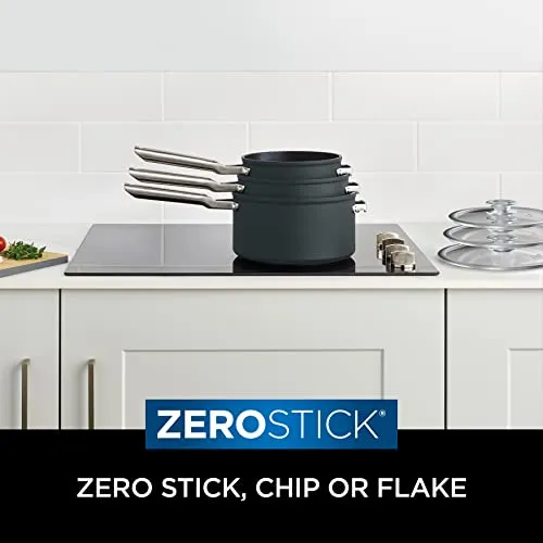 Ninja ZEROSTICK Stackable Cookware 3-Piece Pan Set (New)