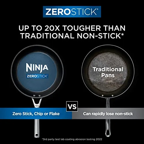 Ninja ZEROSTICK Stackable Cookware 3-Piece Pan Set (New)
