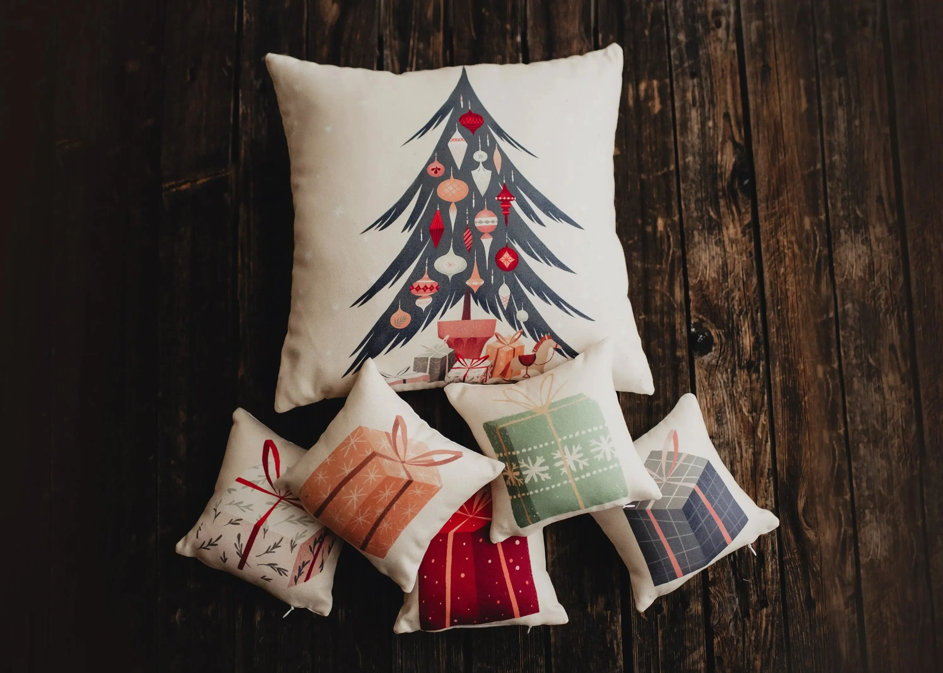 Nordic Christmas Tree Throw Pillow Cover | Christmas tree | Christmas Gifts | Room Decor | Mom Gift | Aaesthetic Room Decor | Room Decor