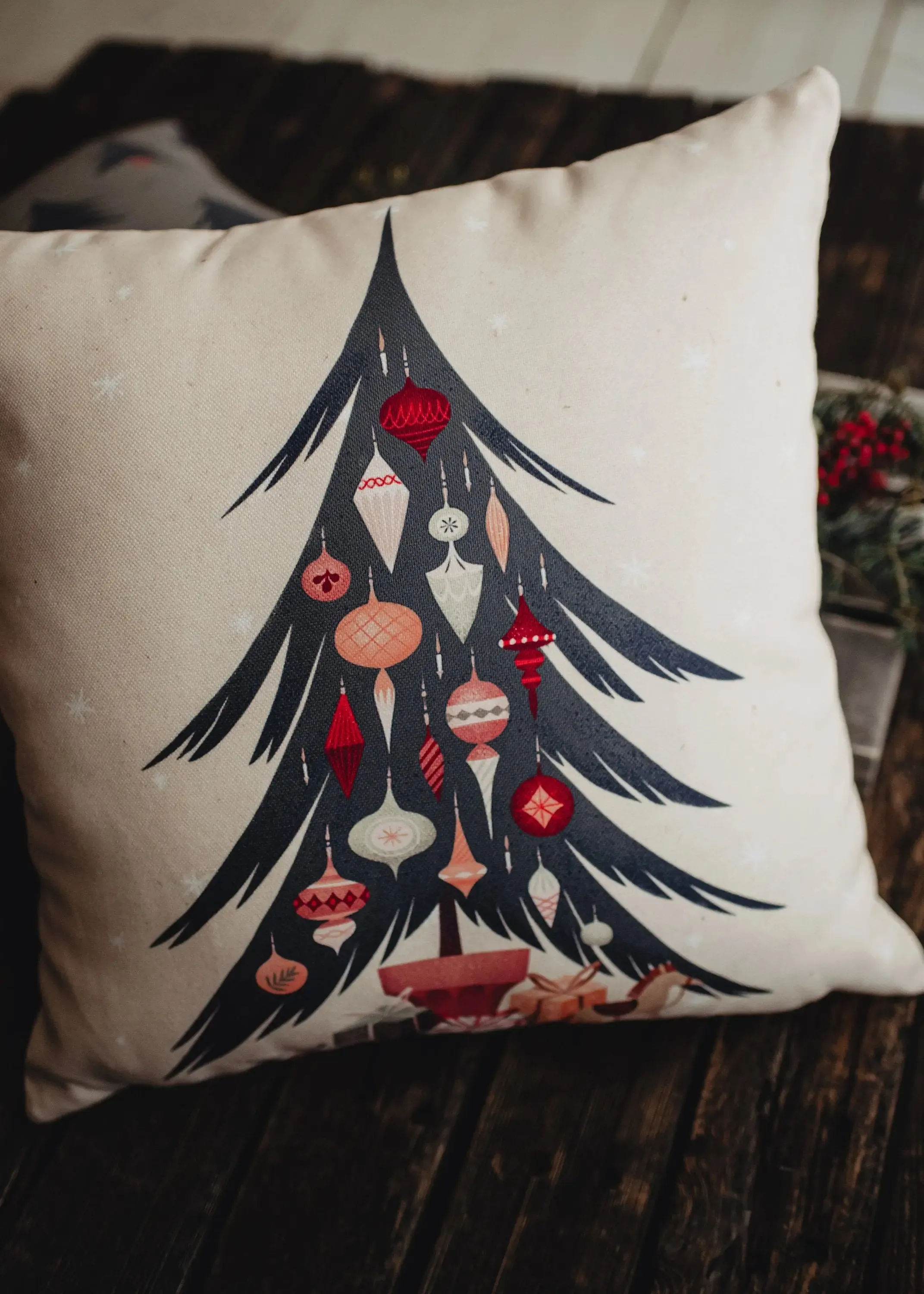 Nordic Christmas Tree Throw Pillow Cover | Christmas tree | Christmas Gifts | Room Decor | Mom Gift | Aaesthetic Room Decor | Room Decor