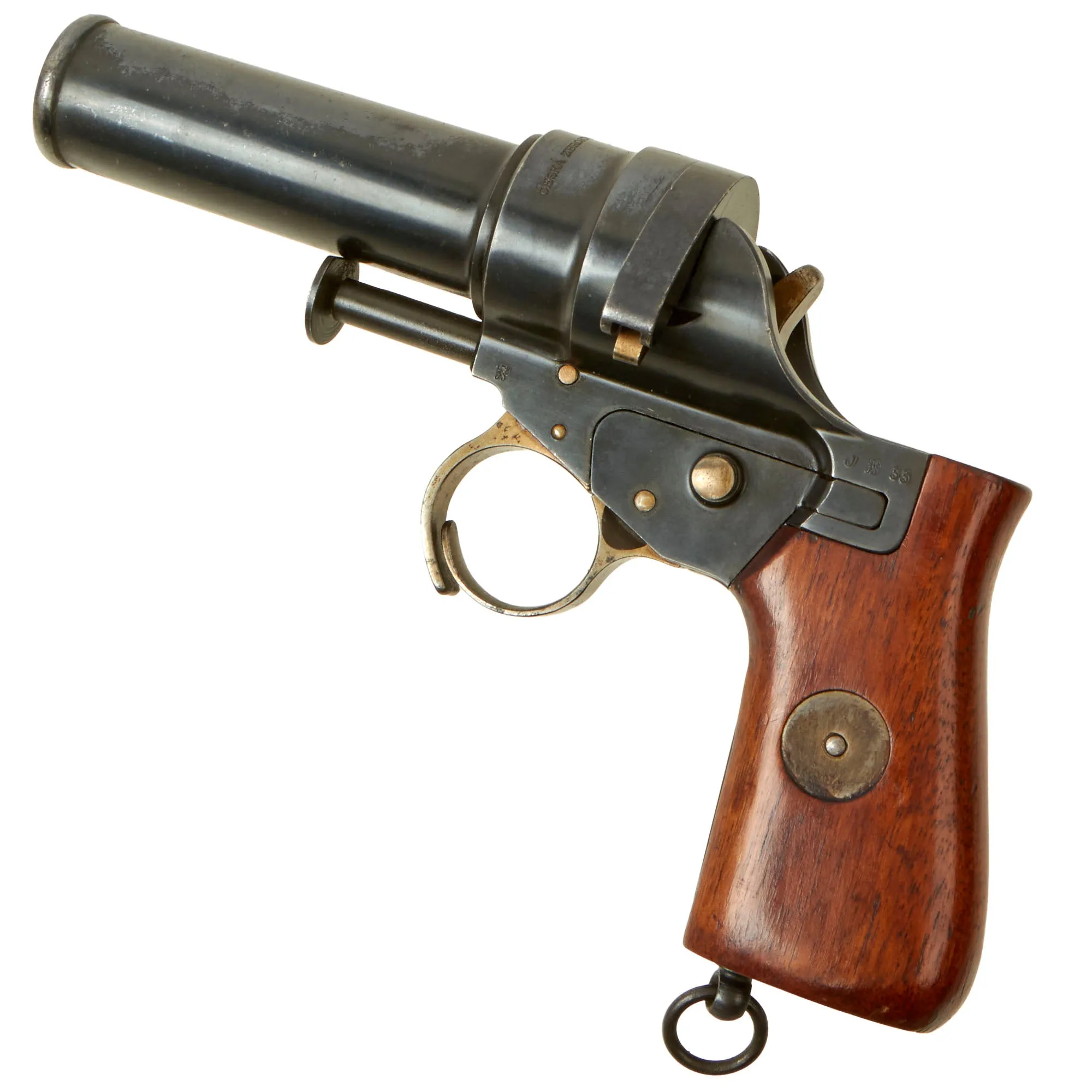 Original Czech Pre-WWII Vz.30 Signal Flare Pistol dated 1937 - Serial 7716